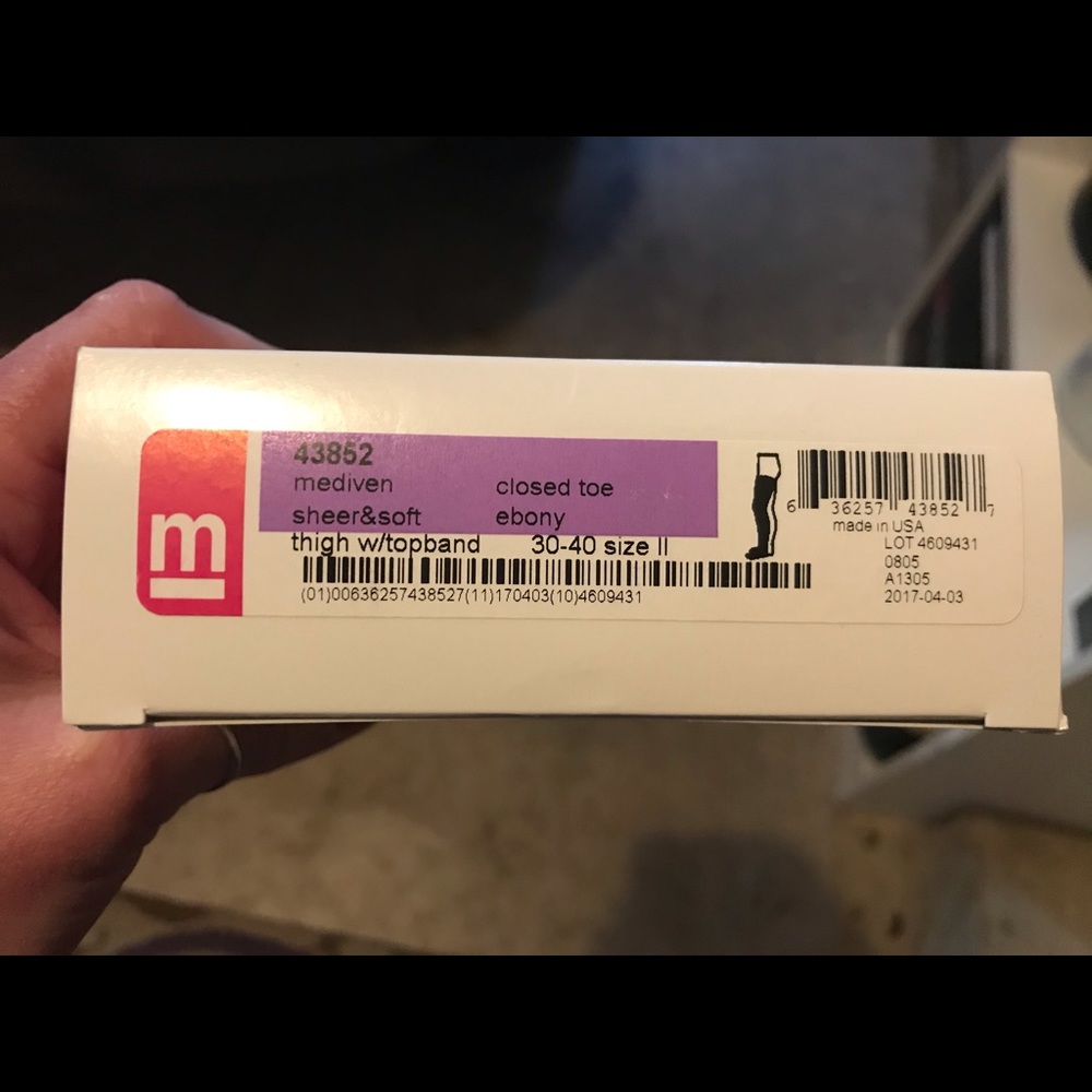 Medi compression thigh high size II (black) 6 pair